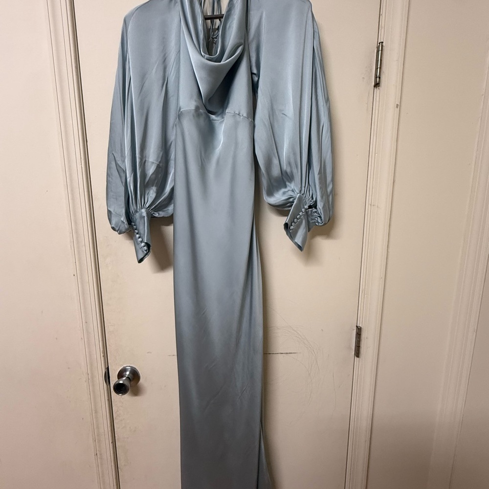 Zara Light Blue Long Sleeve Dress
